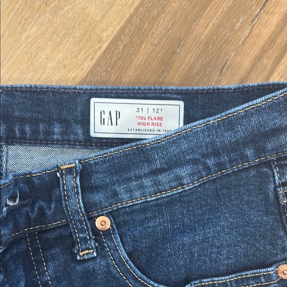 GAP Blue Flare Wide Leg Jeans - Picture 2 of 6